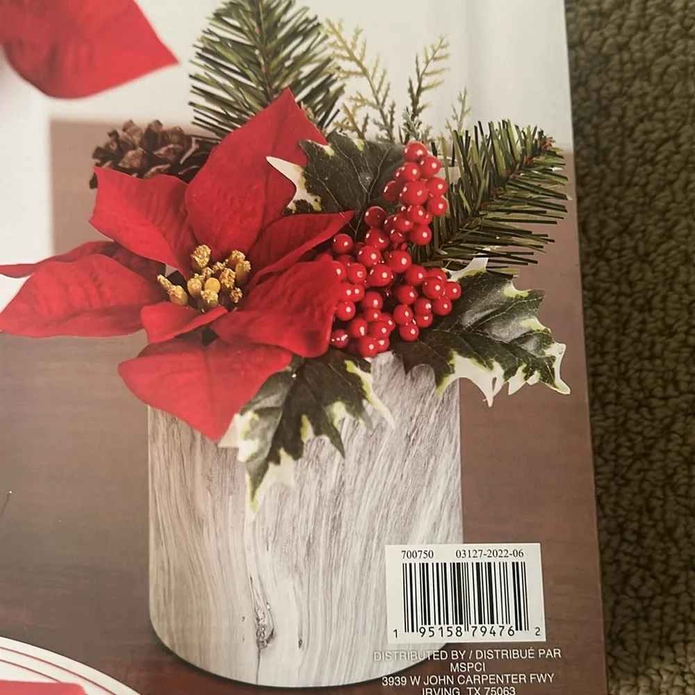 NWT: Ashland Floral Accent Poinsettia Mix